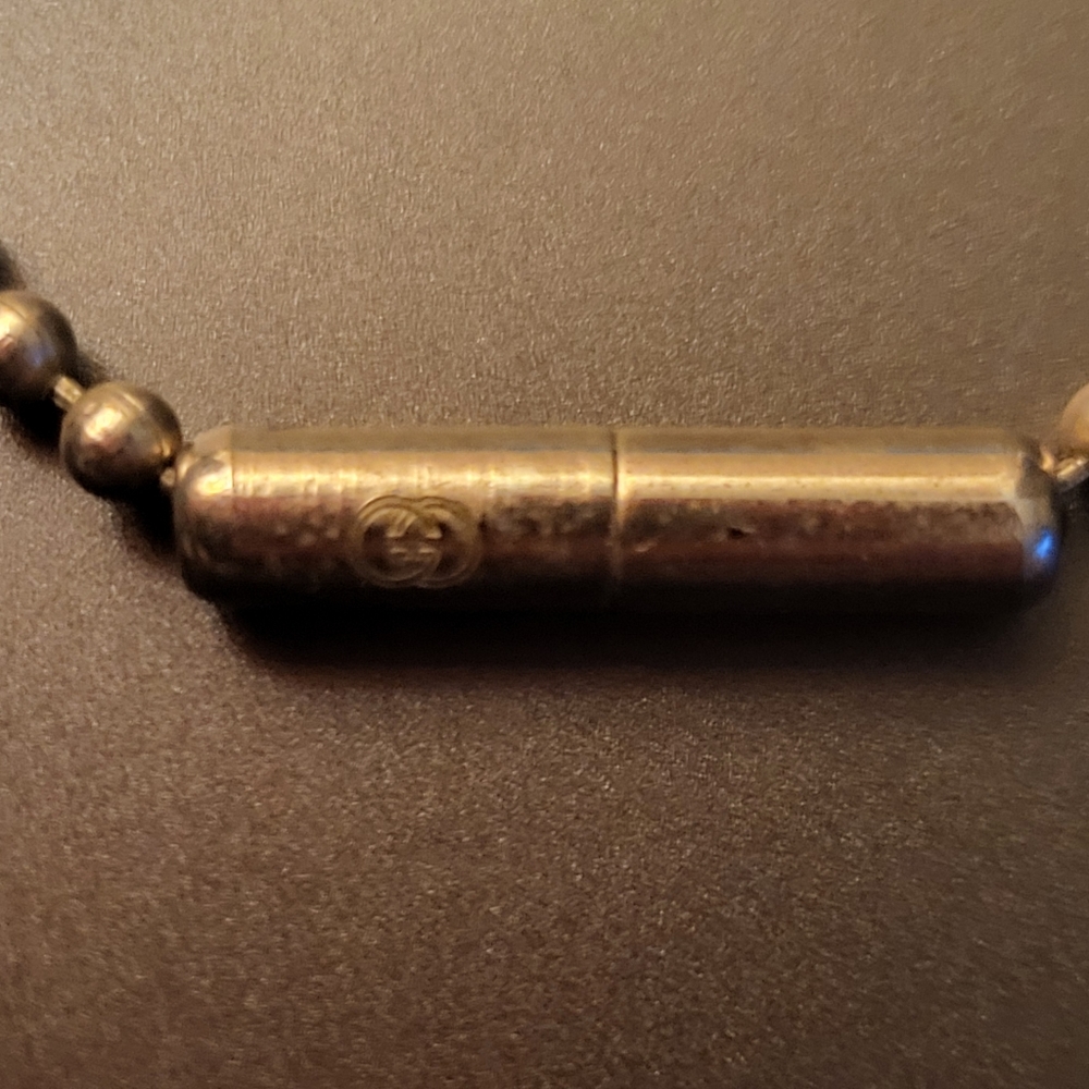Gucci 925 Sterling Silver ball chain necklace